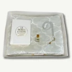 Coffret Noé - Collection Silver Islamique - Tapis Blanc Coran - Tasbih et Musc - Boutique Paradis Oriental.