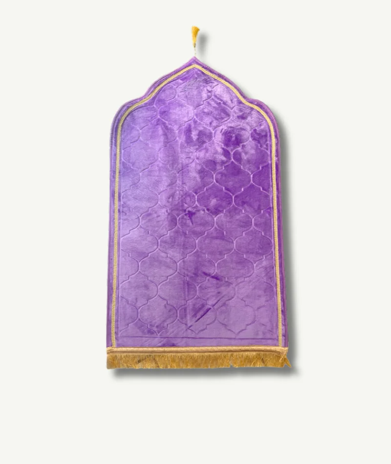 Tapis de prière confort lila - une essence de tranquillité de l'Islam Boutique Paradis Oriental pour une prière apaisante.